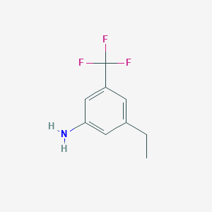 molecular formula C9H10F3N B13578227 3-Ethyl-5-(trifluoromethyl)aniline 