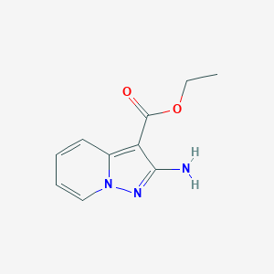 molecular formula C10H11N3O2 B13578346 Ethyl 2-aminopyrazolo[1,5-a]pyridine-3-carboxylate 