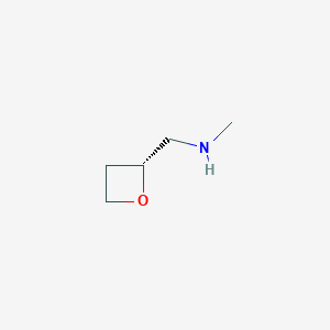 molecular formula C5H11NO B13578455 methyl({[(2R)-oxetan-2-yl]methyl})amine 