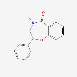 molecular formula C16H15NO2 B13578481 4-Methyl-2-phenyl-2,3,4,5-tetrahydro-1,4-benzoxazepin-5-one 
