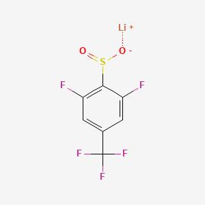 molecular formula C7H2F5LiO2S B13578573 Lithium(1+)ion2,6-difluoro-4-(trifluoromethyl)benzene-1-sulfinate 