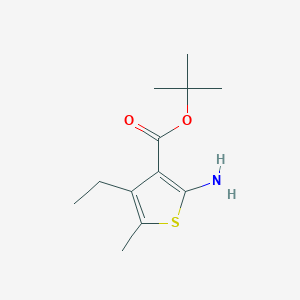 molecular formula C12H19NO2S B13578632 Tert-butyl 2-amino-4-ethyl-5-methylthiophene-3-carboxylate 