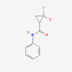 molecular formula C10H9F2NO B13578640 2,2-difluoro-N-phenylcyclopropane-1-carboxamide 