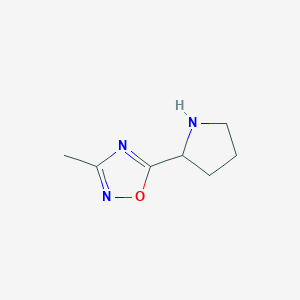 molecular formula C7H11N3O B1357875 3-Methyl-5-(pyrrolidin-2-YL)-1,2,4-oxadiazole CAS No. 915921-82-3
