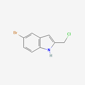 molecular formula C9H7BrClN B13578759 5-Bromo-2-(chloromethyl)-1H-indole 