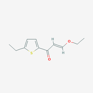 molecular formula C11H14O2S B13578768 3-Ethoxy-1-(5-ethylthiophen-2-yl)prop-2-en-1-one 