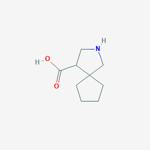 molecular formula C9H15NO2 B1357890 2-Azaspiro[4.4]nonane-4-carboxylic acid CAS No. 1343864-38-9