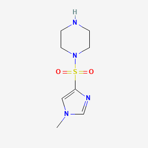 molecular formula C8H14N4O2S B1357894 1-((1-Methyl-1H-imidazol-4-yl)sulfonyl)piperazine CAS No. 859634-86-9