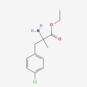 molecular formula C12H16ClNO2 B13578954 Ethyl 2-amino-3-(4-chlorophenyl)-2-methylpropanoate CAS No. 21158-73-6