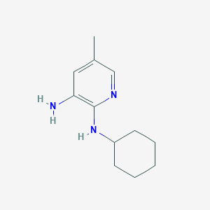 molecular formula C12H19N3 B1357897 2-N-cyclohexyl-5-methylpyridine-2,3-diamine CAS No. 1216230-16-8
