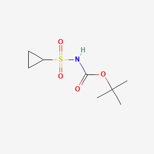 molecular formula C8H15NO4S B1357903 Tert-butyl cyclopropylsulfonylcarbamate CAS No. 681808-26-4
