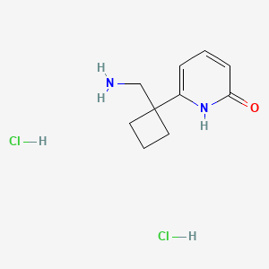 molecular formula C10H16Cl2N2O B13579071 6-[1-(Aminomethyl)cyclobutyl]pyridin-2-oldihydrochloride 