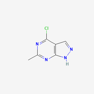 molecular formula C6H5ClN4 B1357910 4-Chloro-6-methyl-1H-pyrazolo[3,4-d]pyrimidine CAS No. 30129-53-4