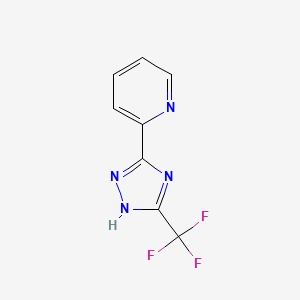 molecular formula C8H5F3N4 B1357913 2-[5-(Trifluoromethyl)-1H-1,2,4-triazol-3-yl]pyridine CAS No. 219508-27-7