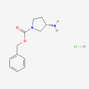 molecular formula C12H17ClN2O2 B1357915 (S)-1-Cbz-3-Aminopyrrolidine hydrochloride CAS No. 550378-39-7