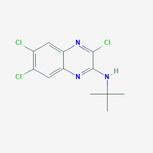 molecular formula C12H12Cl3N3 B1357916 N-(tert-Butyl)-3,6,7-trichloroquinoxalin-2-amine CAS No. 281211-09-4