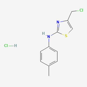 molecular formula C11H12Cl2N2S B1357918 4-(氯甲基)-N-(4-甲基苯基)-1,3-噻唑-2-胺盐酸盐 CAS No. 33188-18-0
