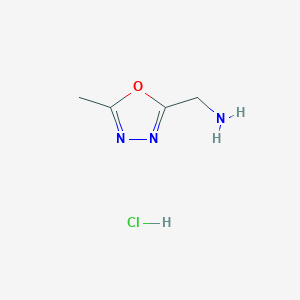 molecular formula C4H8ClN3O B1357921 (5-Methyl-1,3,4-oxadiazol-2-yl)methanamine hydrochloride CAS No. 612511-96-3