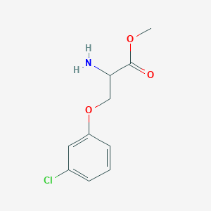 molecular formula C10H12ClNO3 B13579232 methyl O-(3-chlorophenyl)serinate 
