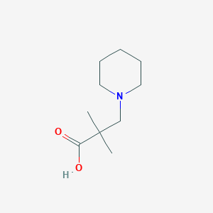 molecular formula C10H19NO2 B1357934 2,2-Dimethyl-3-(piperidin-1-yl)propanoic acid 