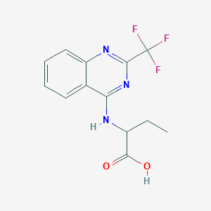 molecular formula C13H12F3N3O2 B1357936 2-{[2-(Trifluoromethyl)quinazolin-4-yl]amino}butanoic acid 