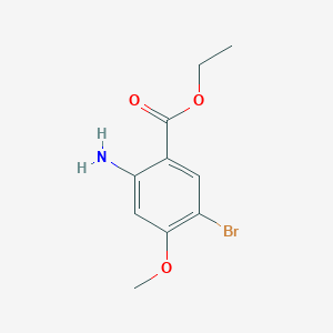 molecular formula C10H12BrNO3 B13579396 Ethyl 2-amino-5-bromo-4-methoxybenzoate 