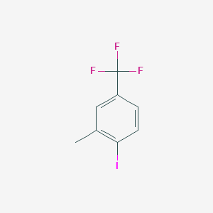 molecular formula C8H6F3I B1357951 1-Iodo-2-methyl-4-(trifluoromethyl)benzene CAS No. 54978-36-8