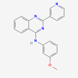 molecular formula C20H16N4O B13579528 N-(3-methoxyphenyl)-2-(pyridin-3-yl)quinazolin-4-amine 