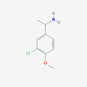 molecular formula C9H12ClNO B13579530 1-(3-Chloro-4-methoxyphenyl)ethan-1-amine 