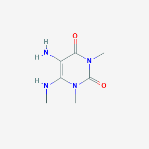 molecular formula C7H12N4O2 B13579544 5-amino-1,3-dimethyl-6-(methylamino)pyrimidine-2,4(1H,3H)-dione 