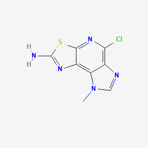 molecular formula C8H6ClN5S B1357956 5-氯-8-甲基-8H-咪唑并[4,5-d]噻唑并[5,4-b]吡啶-2-胺 CAS No. 805319-88-4