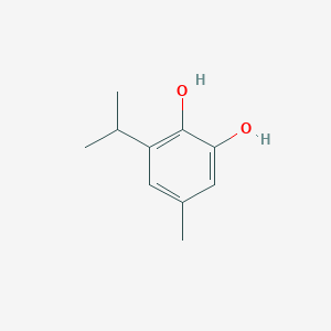 molecular formula C10H14O2 B13579568 5-Methyl-3-(propan-2-yl)benzene-1,2-diol 