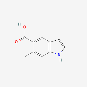 molecular formula C10H9NO2 B1357965 6-Methyl-1h-indole-5-carboxylic acid CAS No. 672293-37-7