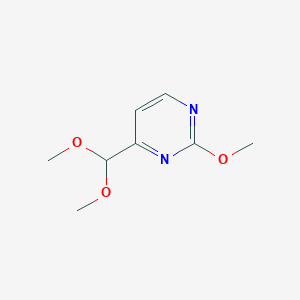 molecular formula C8H12N2O3 B1357983 4-(二甲氧甲基)-2-甲氧基嘧啶 CAS No. 193746-84-8