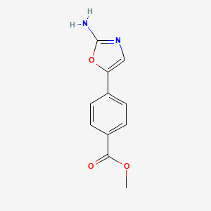 molecular formula C11H10N2O3 B13579855 Methyl 4-(2-aminooxazol-5-yl)benzoate 