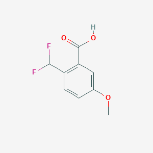 molecular formula C9H8F2O3 B13579877 2-(Difluoromethyl)-5-methoxybenzoicacid CAS No. 1780915-17-4