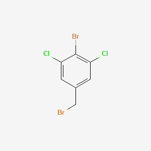 molecular formula C7H4Br2Cl2 B13579903 2-Bromo-5-(bromomethyl)-1,3-dichlorobenzene 
