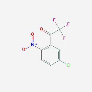 molecular formula C8H3ClF3NO3 B13579916 1-(5-Chloro-2-nitrophenyl)-2,2,2-trifluoroethan-1-one CAS No. 1417546-04-3