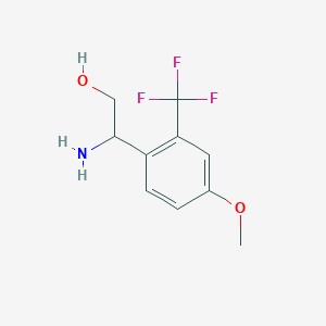 molecular formula C10H12F3NO2 B13579926 2-Amino-2-(4-methoxy-2-(trifluoromethyl)phenyl)ethan-1-ol 