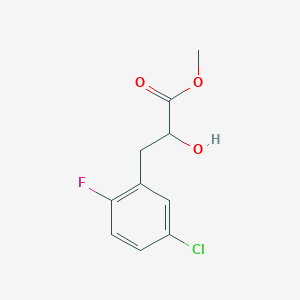 molecular formula C10H10ClFO3 B13579963 Methyl 3-(5-chloro-2-fluorophenyl)-2-hydroxypropanoate 