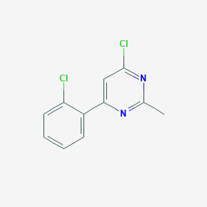 molecular formula C11H8Cl2N2 B1357999 4-Chloro-6-(2-chlorophenyl)-2-methylpyrimidine 