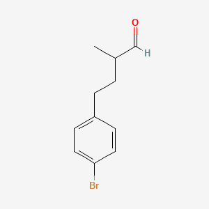 molecular formula C11H13BrO B13579996 4-(4-Bromophenyl)-2-methylbutanal 