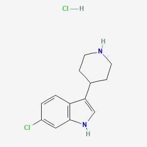 molecular formula C13H16Cl2N2 B1358004 6-Chloro-3-piperidin-4-yl-1H-indole hydrochloride CAS No. 185255-74-7
