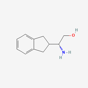 molecular formula C11H15NO B13580041 (2R)-2-Amino-2-(2,3-dihydro-1H-inden-2-yl)ethan-1-ol 