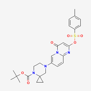 molecular formula C26H30N4O6S B13580047 tert-butyl7-{2-[(4-methylbenzenesulfonyl)oxy]-4-oxo-4H-pyrido[1,2-a]pyrimidin-7-yl}-4,7-diazaspiro[2.5]octane-4-carboxylate 