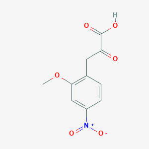 molecular formula C10H9NO6 B13580160 3-(2-Methoxy-4-nitrophenyl)-2-oxopropanoic acid 