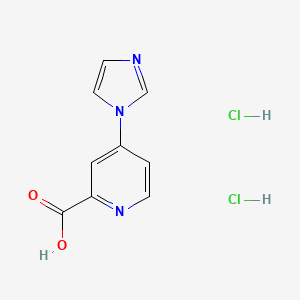 molecular formula C9H9Cl2N3O2 B13580161 4-(1H-imidazol-1-yl)pyridine-2-carboxylicaciddihydrochloride 