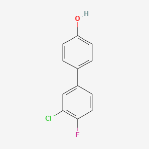molecular formula C12H8ClFO B1358018 3'-Chloro-4'-fluoro-[1,1'-biphenyl]-4-ol CAS No. 22510-31-2