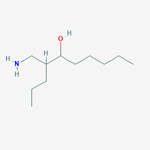 molecular formula C11H25NO B13580187 4-(Aminomethyl)decan-5-ol 