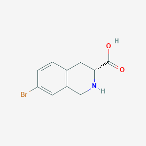 molecular formula C10H10BrNO2 B13580195 (3r)-7-Bromo-1,2,3,4-tetrahydroisoquinoline-3-carboxylic acid 